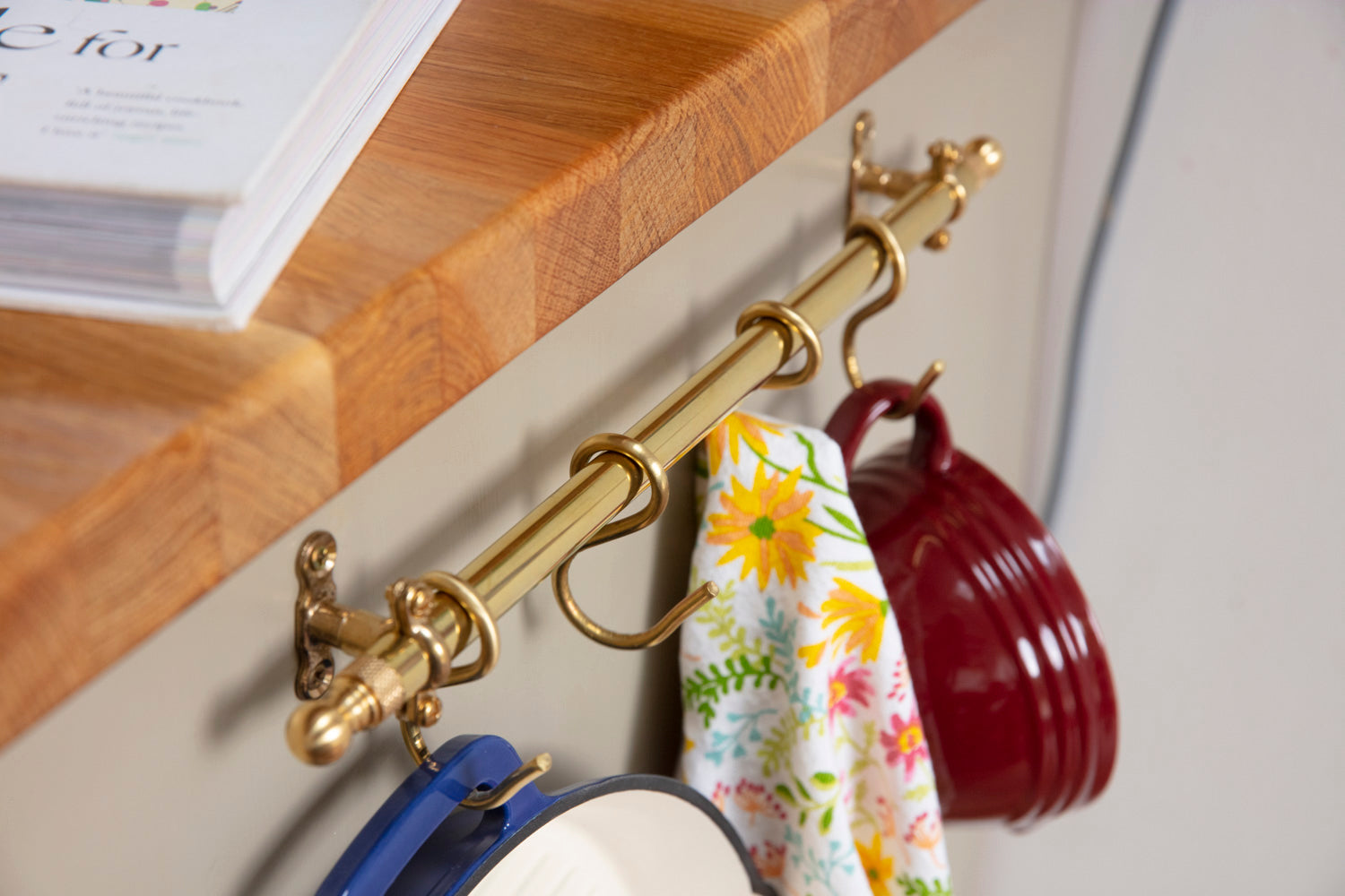 Brass Kitchen Rail 40cm