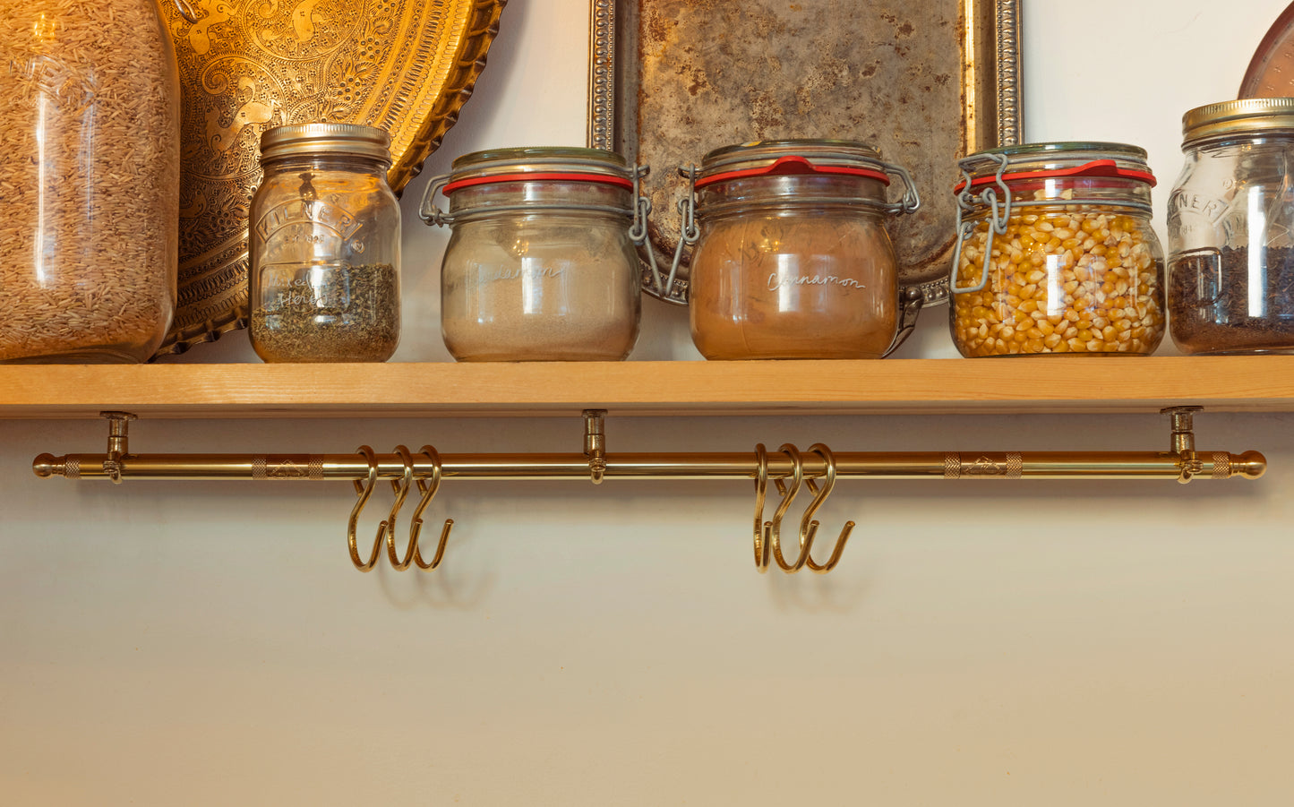 Brass Customisable Length Rail 80cm - 120cm (NEW)