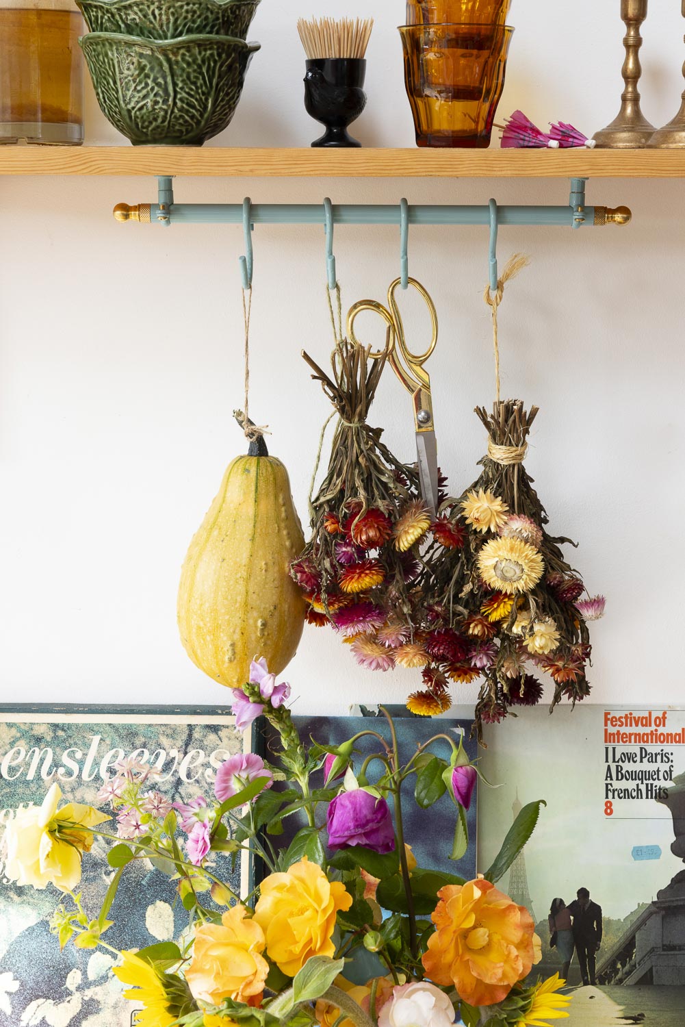 Turquoise Kitchen Rail 40cm 